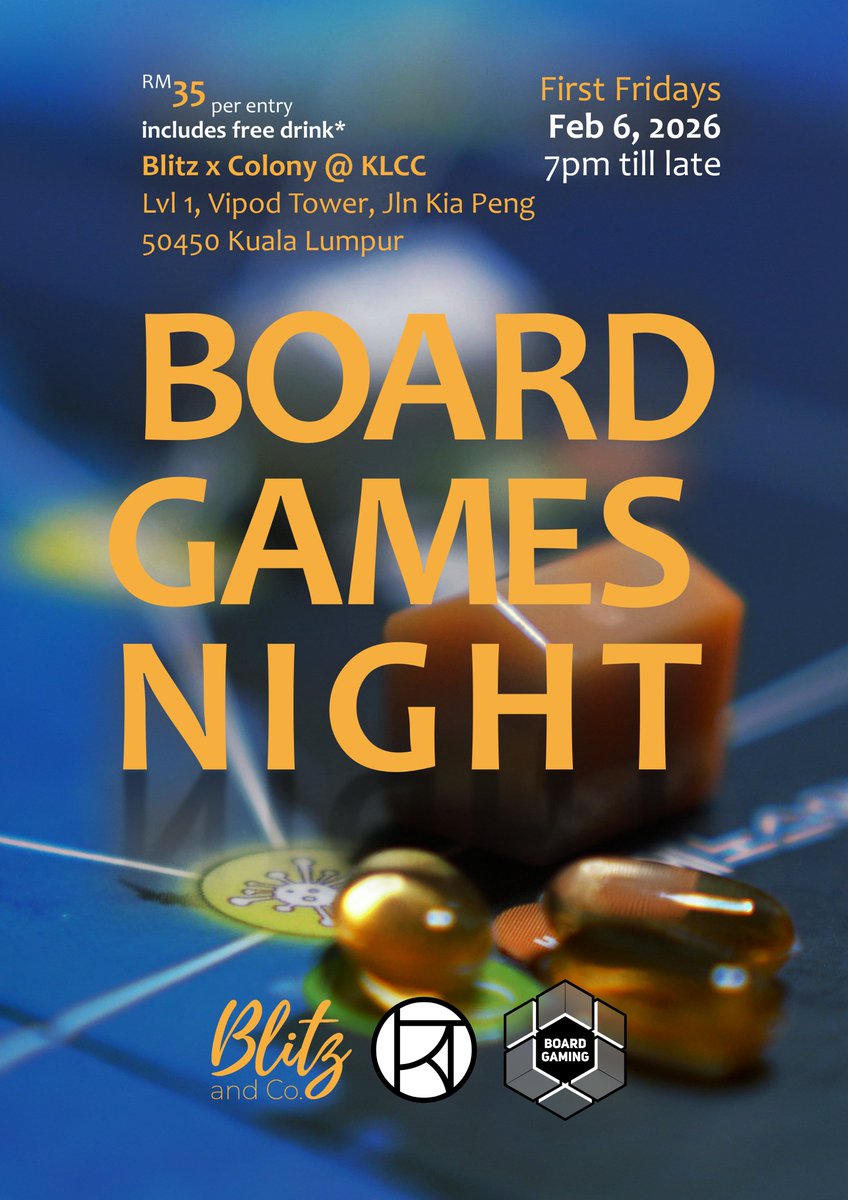 boardgamingMY's tweet photo. https://t.co/FAO0QOveac 🌙♟️☕ Coffee &amp; Games Night!
Join our late-night board games night. https://t.co/eLAQInDU4W