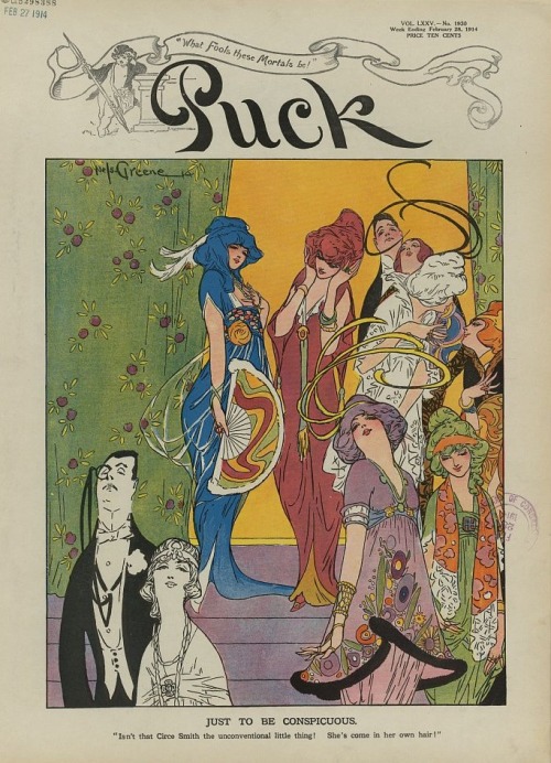Front cover of Puck, February 1914.