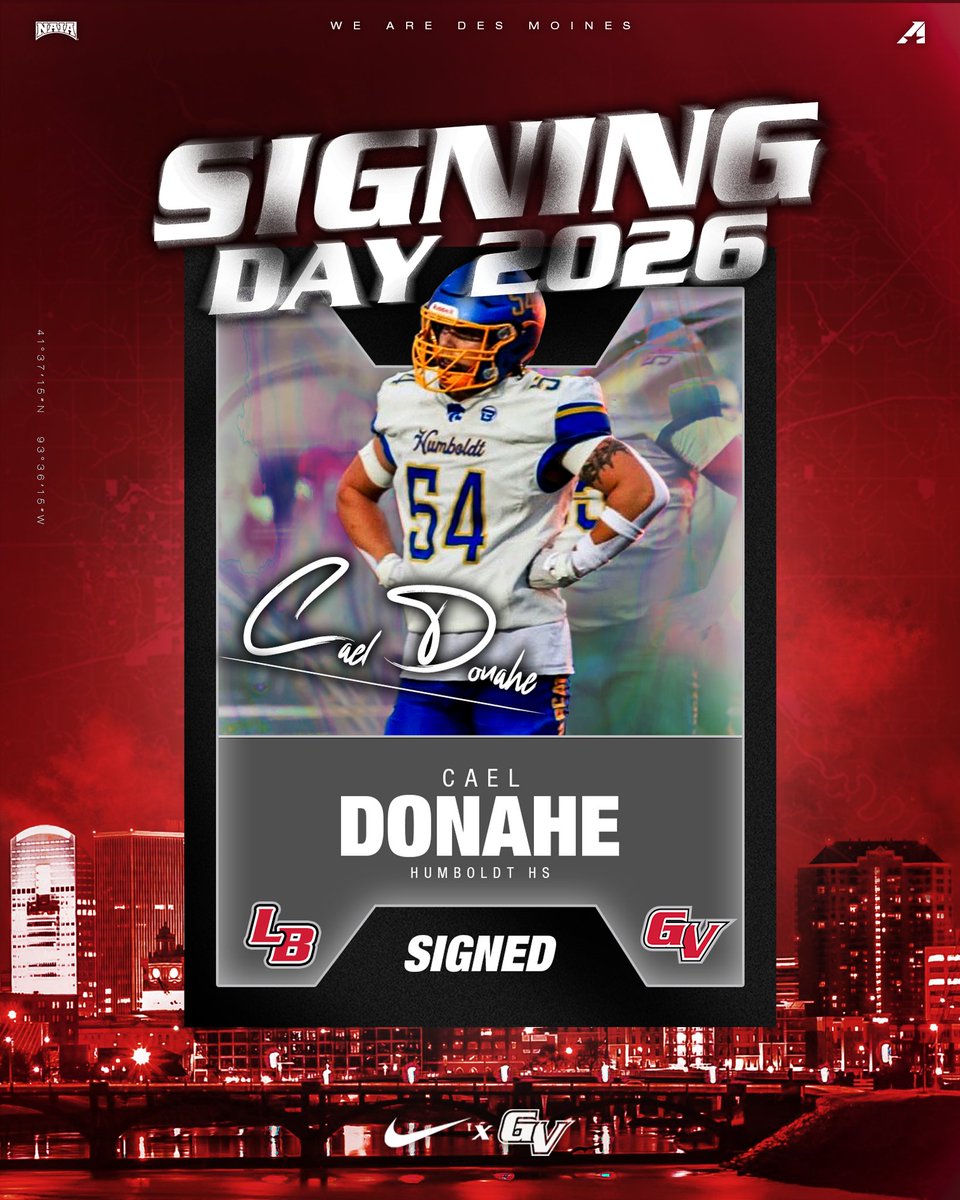 𝐒𝐈𝐆𝐍𝐄𝐃‼️

Welcome <a href="/CaelDonahe10/">Cael Donahe</a> to the Viking football family!

🎞️ ow.ly/tV5a50Y8Mhb

#WEAREDSM | #TheRightWayToPlay