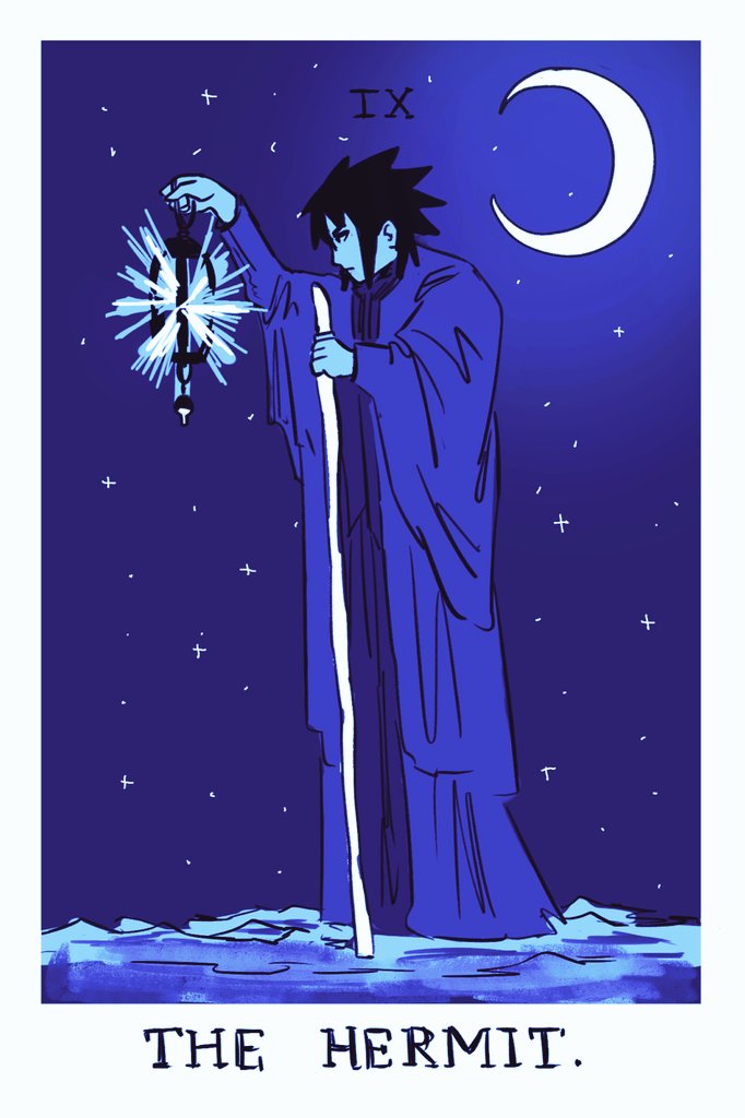 naruto as the fool and sasuke as the hermit ☀️🌙