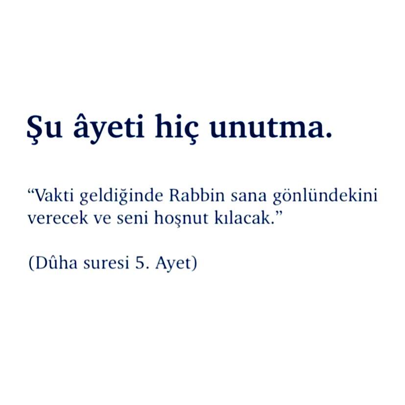 Şu ayeti unutma