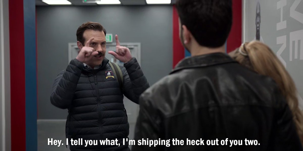 TedLassoism's tweet photo. Hey. I tell you what, I'm shipping the heck out of you two.
Ted Lasso #S02E06
#TedLasso https://t.co/KF4jnDTLhI