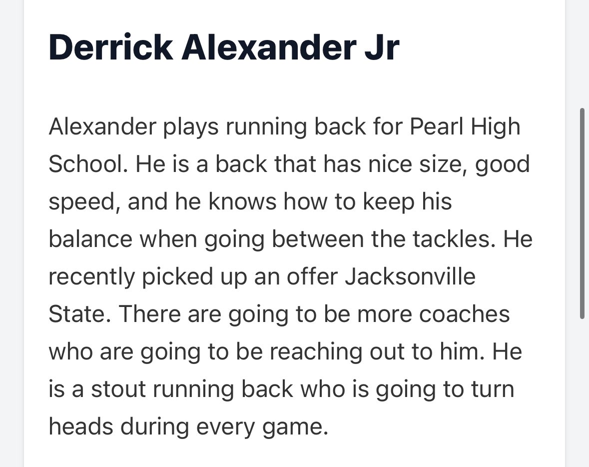 Thanks for the write up <a href="/MacCorleone74/">Rion (Ree-un) Young</a> 
<a href="/PrepRedzoneMS/">Prep Redzone Mississippi</a> 

<a href="/Coach_Magana/">Coach Mario Magana Jr.</a> <a href="/amburkett64/">Andrew Burkett</a> <a href="/drew15martin/">Drew Martin</a> <a href="/CoachGBarlow/">George Barlow Jr</a> <a href="/CoachAlexFaulk/">Alex Faulk aka “Coach Suge”</a> <a href="/BakerParrish_/">Baker Parrish</a> <a href="/CoachSchexTU/">Kyle Schexnayder</a> <a href="/CoachJ_Everett/">Jayden Everett</a> <a href="/TomLoy247/">Tom Loy</a>