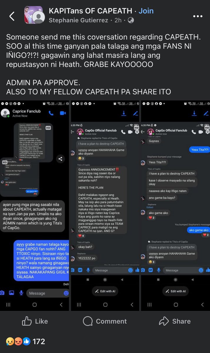 urmyano's tweet photo. palibhasa andyan sa fandom ni heath mga kulto na bading kaya KADIRI TALAGA AT AYAW NG SIDE NI CAPRICE

ang totoxic na mahilig gumawa ng estorya at issue pati screenshot gawagawa #Capeath lubog kasi mahilig magfanwar kahit ipilit ni annete https://t.co/bGz2hauha8