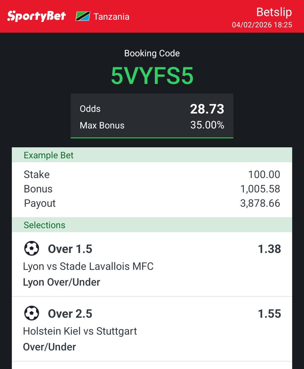 Spirits_SP's tweet photo. Odds 28
Sportybet 🔥 
Maiinii https://t.co/Mdz6CKMdcg