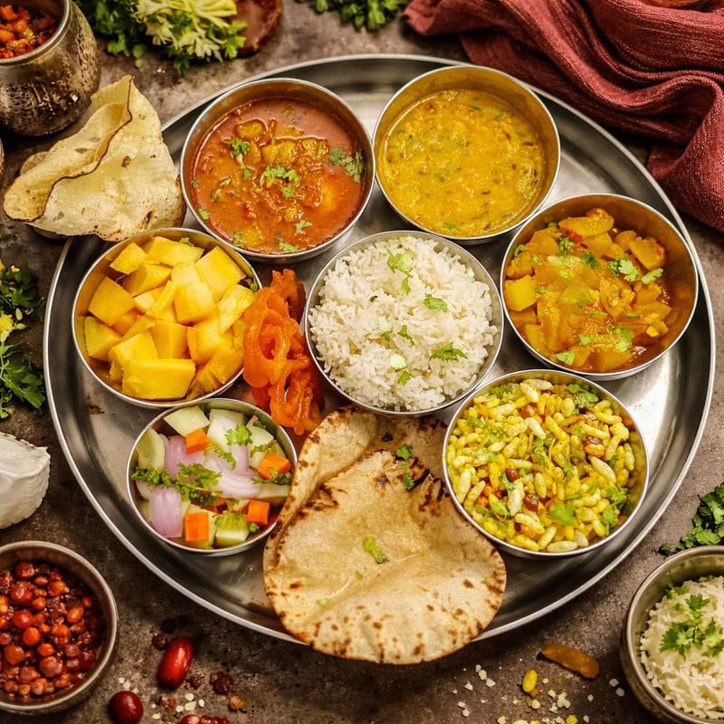 beenuguptax's tweet photo. Nothing beats the comfort of a home-cooked Thali. 
🍛✨ From the perfectly coiled Jalebi to the classic Dal and Chawal, every bowl is a labor of love. Rates on a scale of 1-10?

#HomeCooking #IndianThali #DesiFood #FoodPhotography #KanpurFoodies #LunchSpecials @beenuguptax https://t.co/gliP4JMiU4
