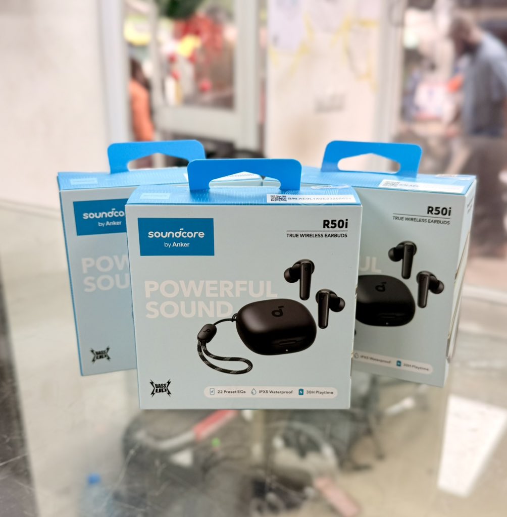 📣Écouteurs Bluetooth Sans Fil

🎧Soundcore by Anker R50i – Neuf, scellé

🔊 Son puissant avec technologie BassUp
🕒 Jusqu’à 30 h d’autonomie
💧IPX5 Waterproof – parfait sport / sortie 🌦️
🎛️ 22 presets d’égalisation via l’appli

📍Douala
📦3 pièces

💰25 000 Fcfa

📲 691 24 97 04