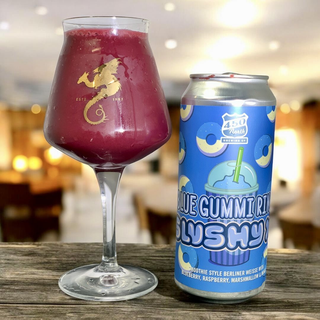 BeerAdviser's tweet image. SLUSHY XXL: Blue Gummi Rings from 450 North Brewing Company @450North (Columbus, IN).

Candy-heavy smoothie sour. Thick, sweet, and leaning hard into the gummy vibe.

Beer Adviser score: 3.761 / 5.0
 One sip, you get the picture.

#TheBeerAdviser #SmoothieSour #FruitedSour