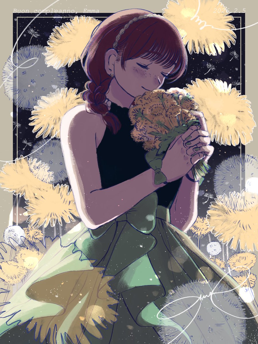 aikodesyoi's tweet image. エマちゃんお誕生日おめでとう　今日からの一年も昨日までの一年より素敵なはず　あなたが素敵だからです　大好きです　いつも本当にありがとう　 #エマ・ヴェルデ生誕祭2026  #エマ・ヴェルデ誕生祭2026