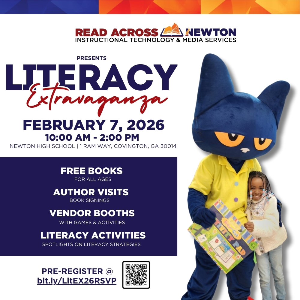 Looking for something fun (and FREE) to do this weekend? 📖💙

The Literacy Extravaganza is happening this Saturday, February 7, from 10:00 AM–2:00 PM at Newton High School — and it’s packed with activities for the whole family.

Enjoy free books, hands-on literacy activities,
