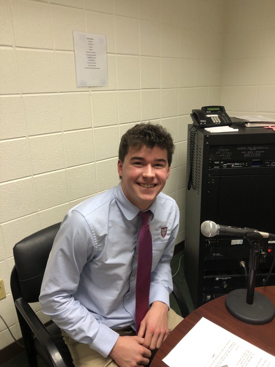 mrfitzhistory's tweet image. Thank you @BenetRedwings senior, and Northern Illinois University golf commit Caden Petersen for reading the morning prayer. #redwingnation