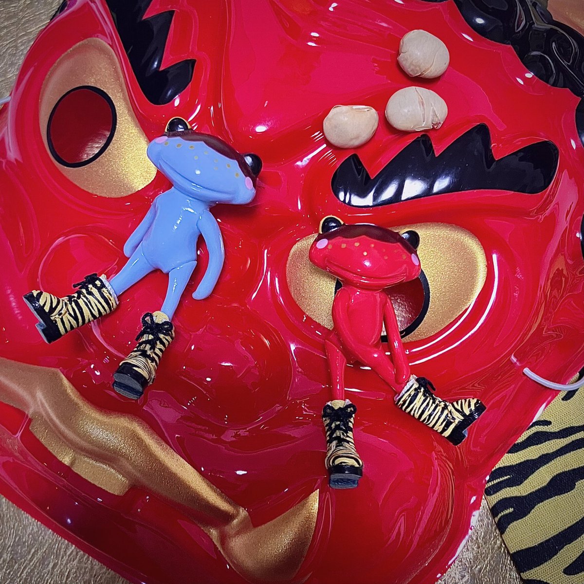 節分は終わっちゃってるけど、可愛い我が家の鬼っ子達を見て見て