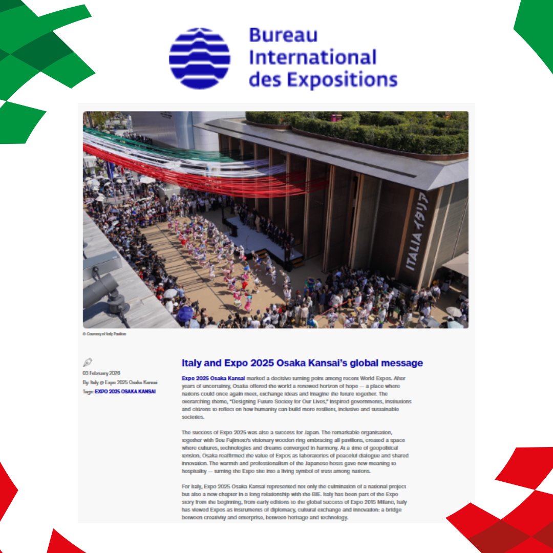 Italy Expo 2025 Osaka (@ItalyExpo2025) / Posts / X