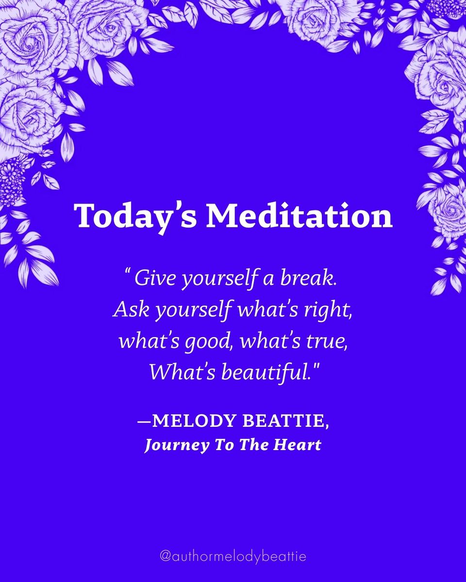 MelodyBeattie's tweet image. You deserve rest. Look for what's working. Notice what sustains you. See what brings peace. Start where you are.

#MelodyBeattie #Journeytotheheart #SelfCompassion