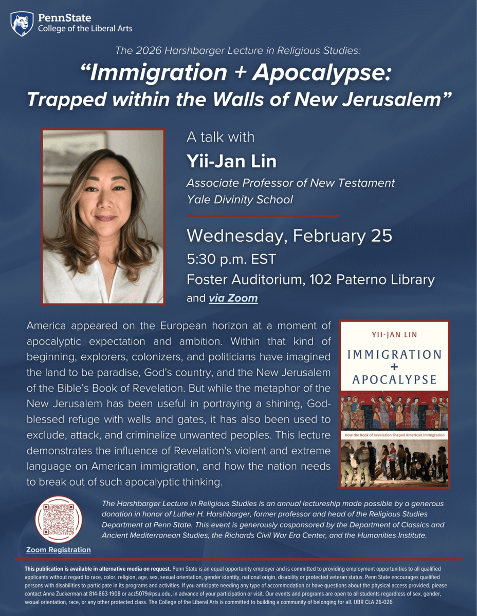 janjancl's tweet photo. I will be giving the Harshbarger Lecture at Penn State on Feb. 25, on a topic that is increasingly terrible. Register here (also streaming): https://t.co/t4dV8L2ysu https://t.co/2VCAVHXC0r