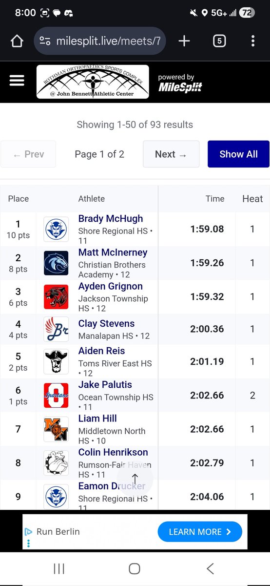 Ocean Township HS Track and Field tweet media