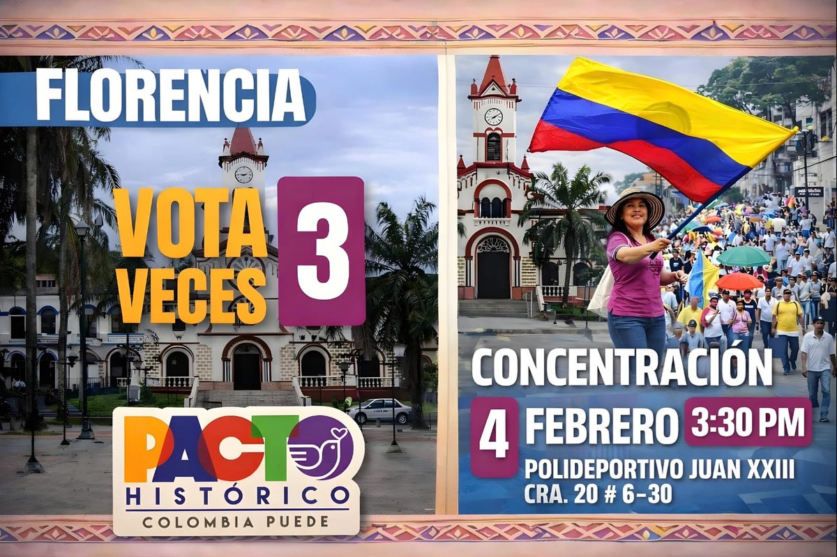 ¡Llegamos a la puerta de oro de la Amazonía! 🌿☀️

Estamos listos para conversar en Florencia sobre lo que hoy define el rumbo del país: con mayorías en el Congreso, el cambio avanza. Allí se deciden las reformas, las inversiones y las garantías para que los territorios que