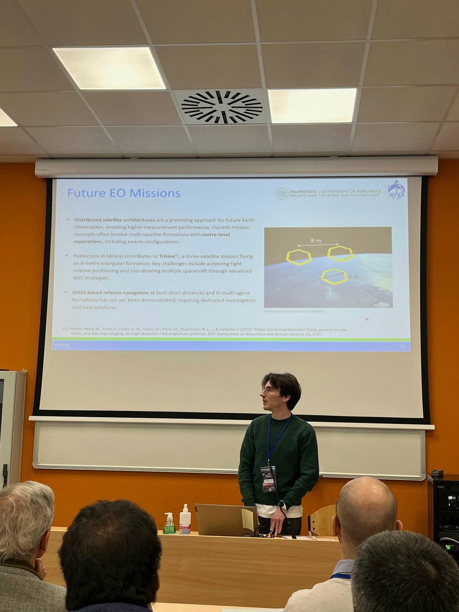 🚀 COMPASS Lab <a href="/daer_polimi/">Dept. of Aerospace Science and Technology - Polimi</a> <a href="/polimi/">Politecnico di Milano</a>, at Space It Up! Days 2026 (Florence)!
Contributions within Spoke 1 on low-TRL GNC &amp; in-orbit servicing. Our PhD candidate Alessandro Michelazzi presented work on GNSS digital twins for distributed EO missions. 🛰️