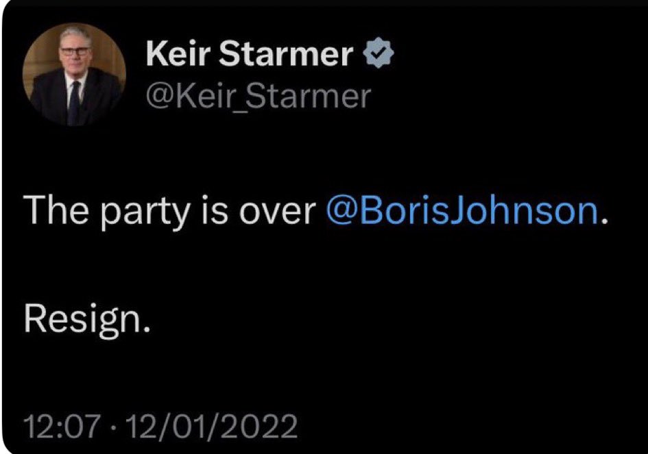 The party’s over <a href="/Keir_Starmer/">Keir Starmer</a> 

Resign.