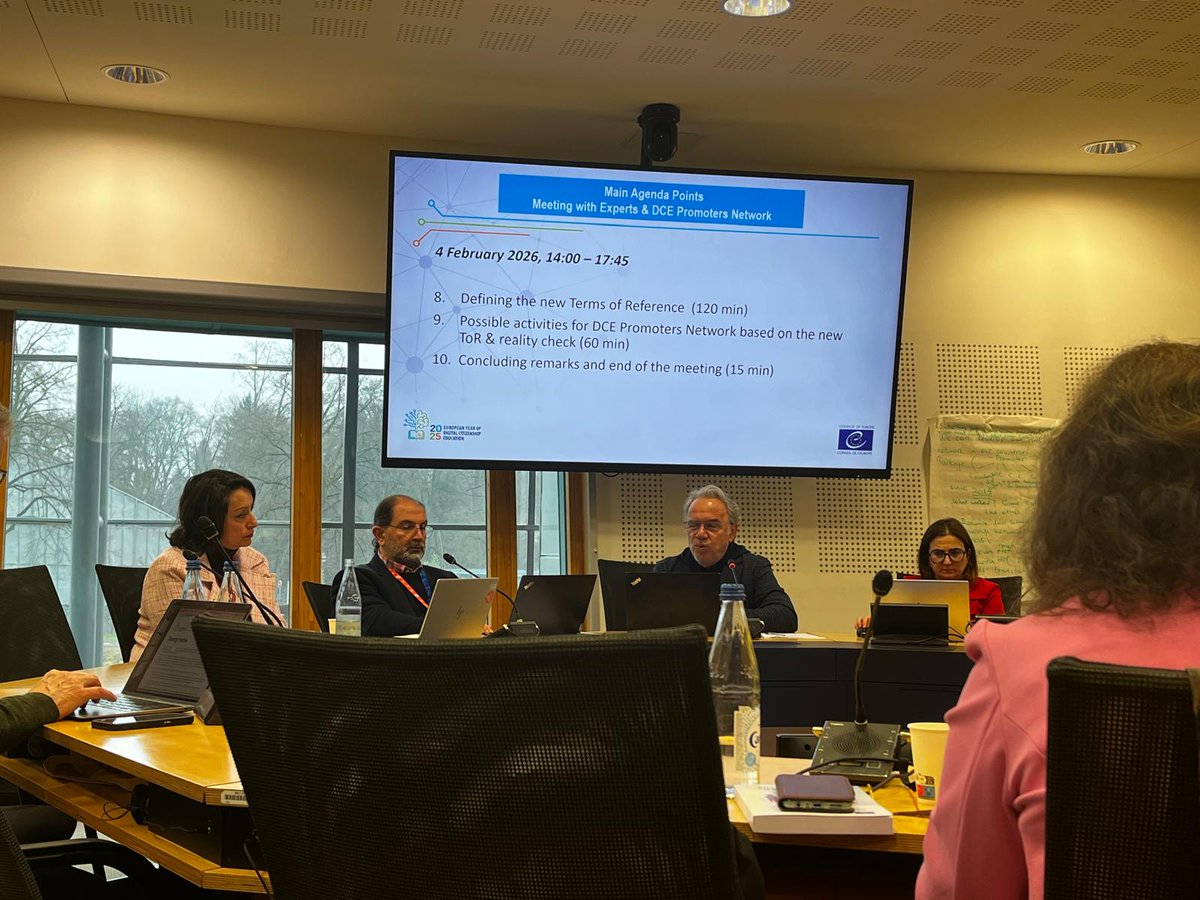 Avrupa Konseyi'nde düzenlenen DVE Destekleyenler Ağı 8. Çalışma Toplantısı, 13 üye ülke temsilcisi, uzmanlar ve üst düzey yöneticilerin katılımıyla gerçekleşti.Türkiye’yi temsilen katılan Sayın Zeynep Beyza Karakoç,raportörlük yaptığı oturumda ülkemizdeki çalışmaları paylaştı.