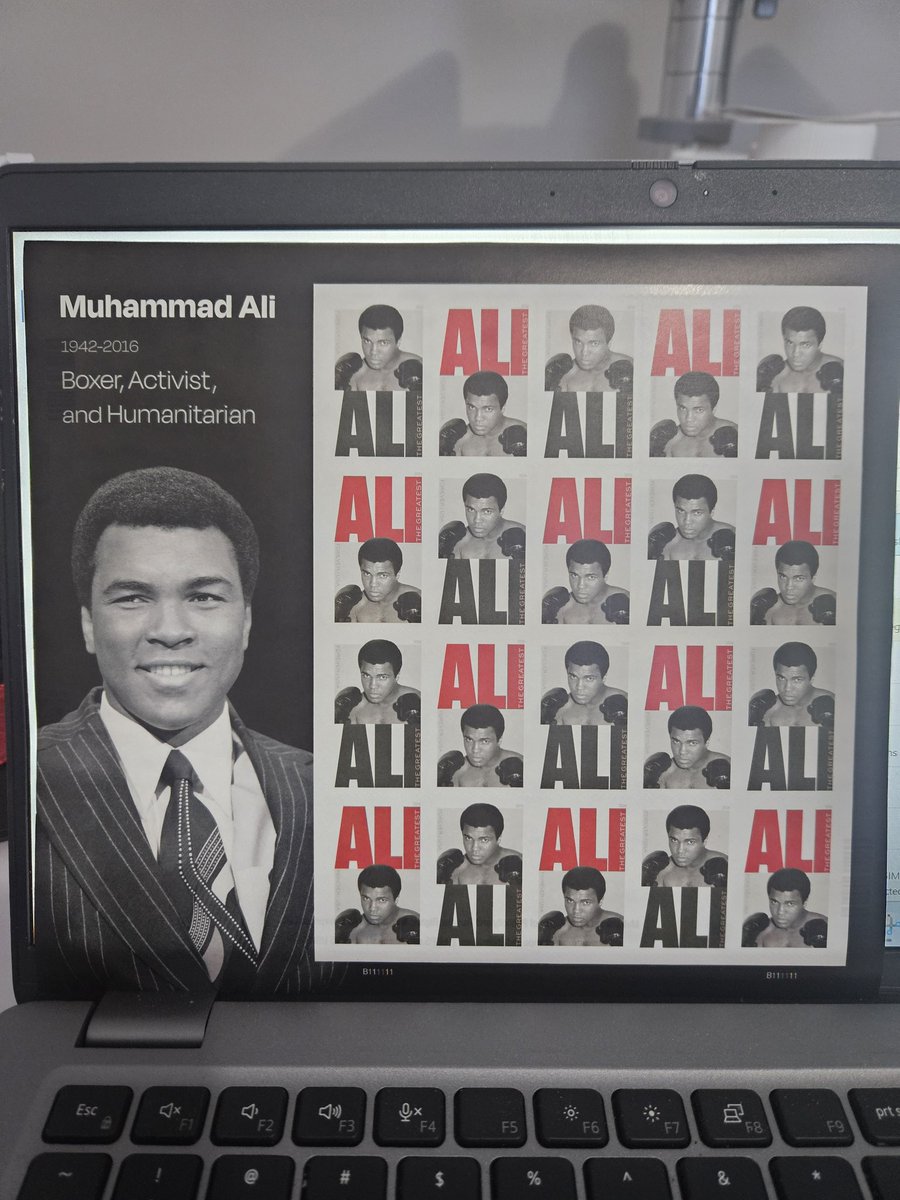 Purchased some of the new Muhammad Ali stamps from the US post office. Now when I send payments to my bill collectors, here's hoping he puts a whoopin' on them! 🥊🥊🥊 #USPS #MuhammadAli #bills #stamps #creditors #Boxing