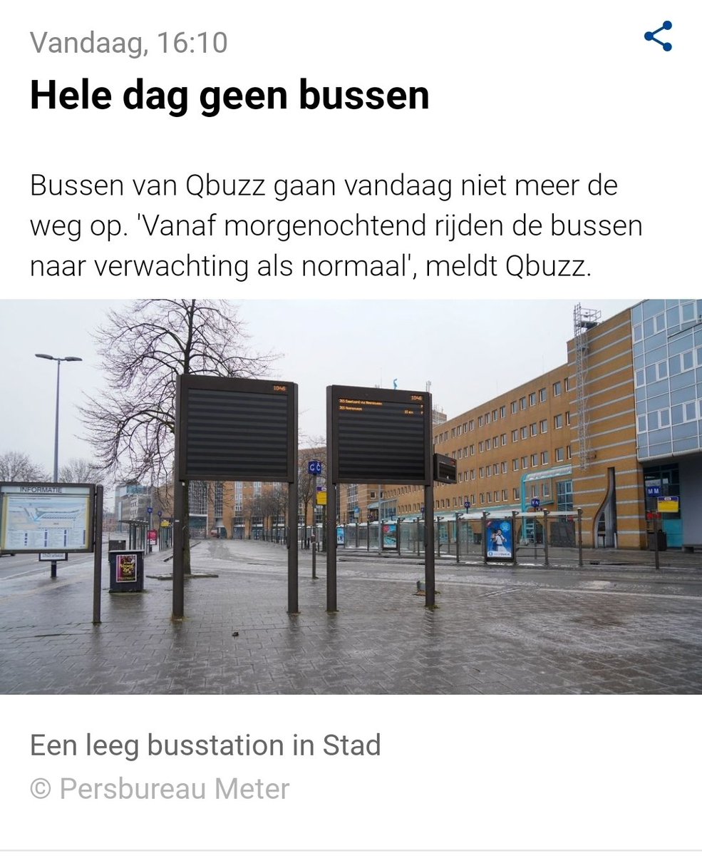 Ook de rest van de dag geen bussen #ijzel #Gladheid