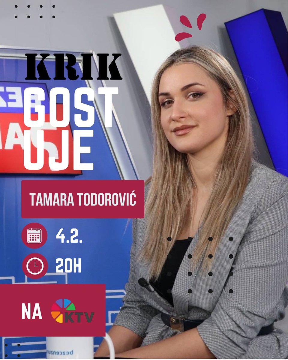 Naša novinarka Tamara Todorović <a href="/tamaraticaa/">selenophile</a> gostuje večeras na <a href="/televizijaktv/">KTV Televizija</a> gde će komentarisati naše novo otkriće o komadantu SAJ-a i njegovoj vili vrednoj 400 000 evra, koju mu gradi čovek osuđen za pokušaj ubistva.