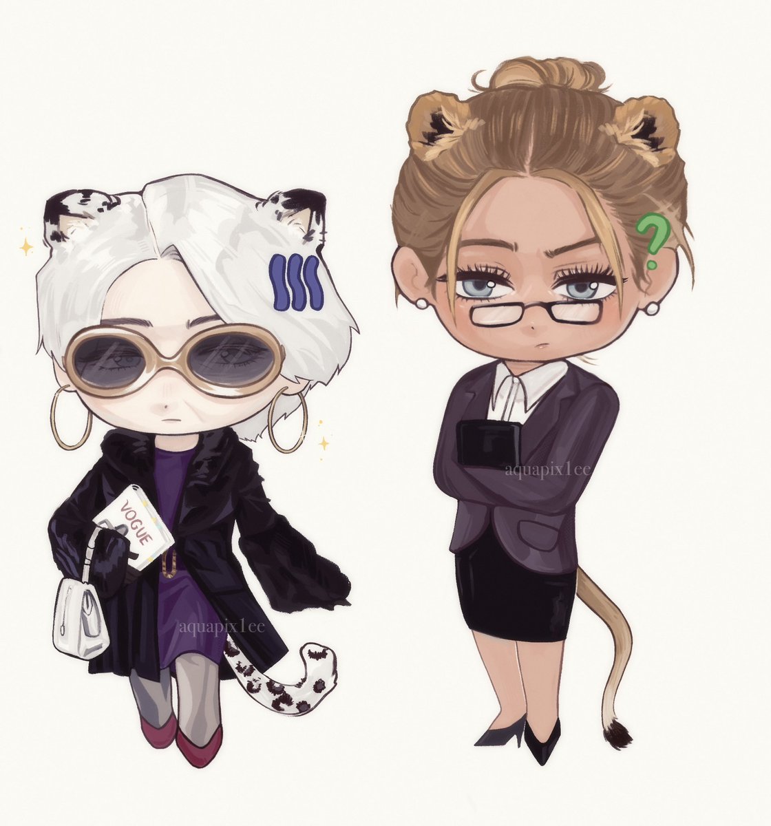 First time drawing chibis, but it’s The Devil Wears Prada girls #mirandy #sachston and Serena as bonus✨