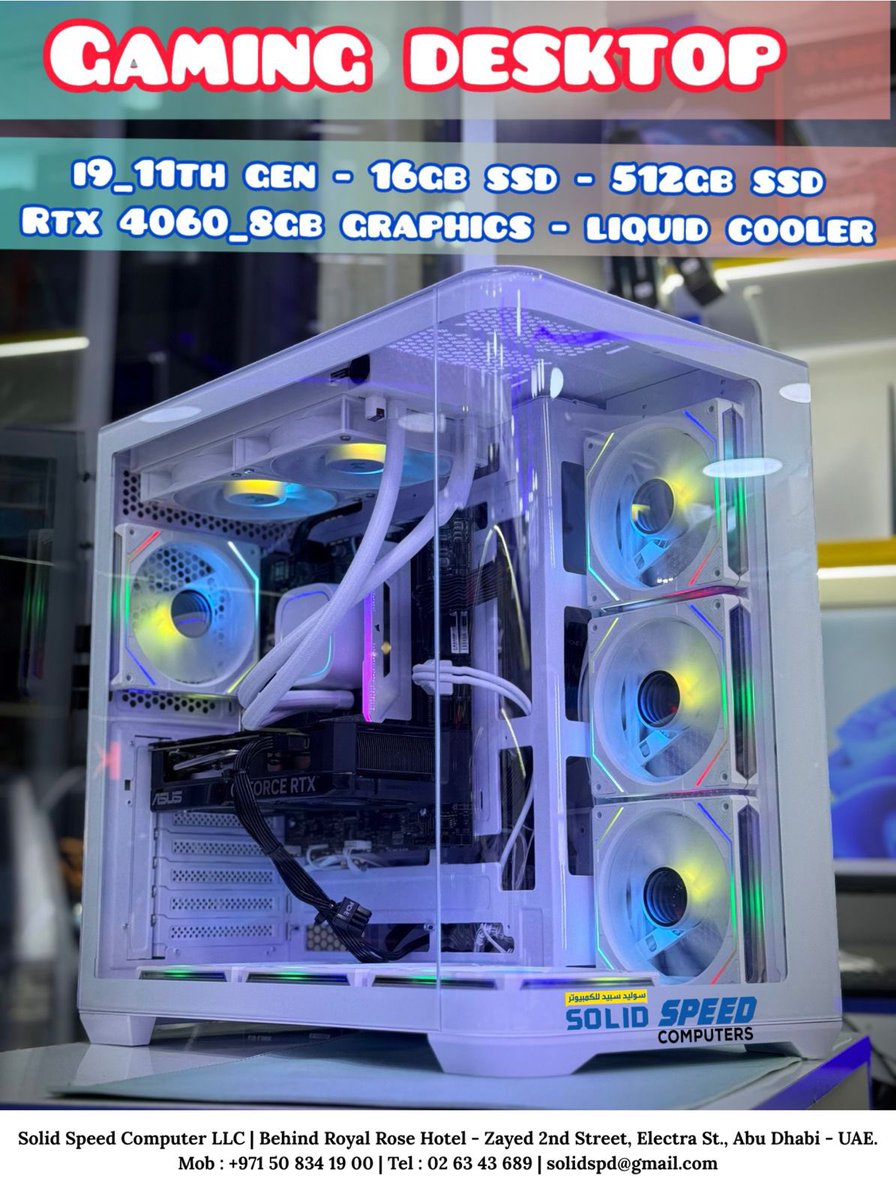 solidspd's tweet image. Tabby Available with 4 instalment
𝐒𝐨𝐥𝐢𝐝 𝐒𝐩𝐞𝐞𝐝 𝐂𝐨𝐦𝐩𝐮𝐭𝐞𝐫 
Electra Street, Abudhabi
Ph no - 𝟎𝟓𝟎𝟖𝟑𝟒𝟏𝟗𝟎𝟎
Mail id - 𝒔𝒐𝒍𝒊𝒅𝒔𝒑𝒅@𝒈𝒎𝒂𝒊𝒍.𝒄𝒐𝒎