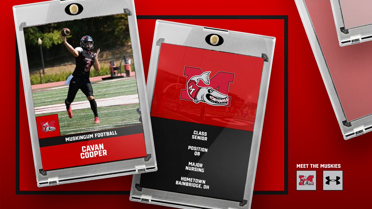 #MeetTheMuskies Continues with Senior QB Cavan Cooper!  A graduate of Paint Valley HS, Cavan is entering into his 4th season with the program.  Has multiple games with over 270 passing yards in his career!  #DefendTheM #TogetherInFAITH