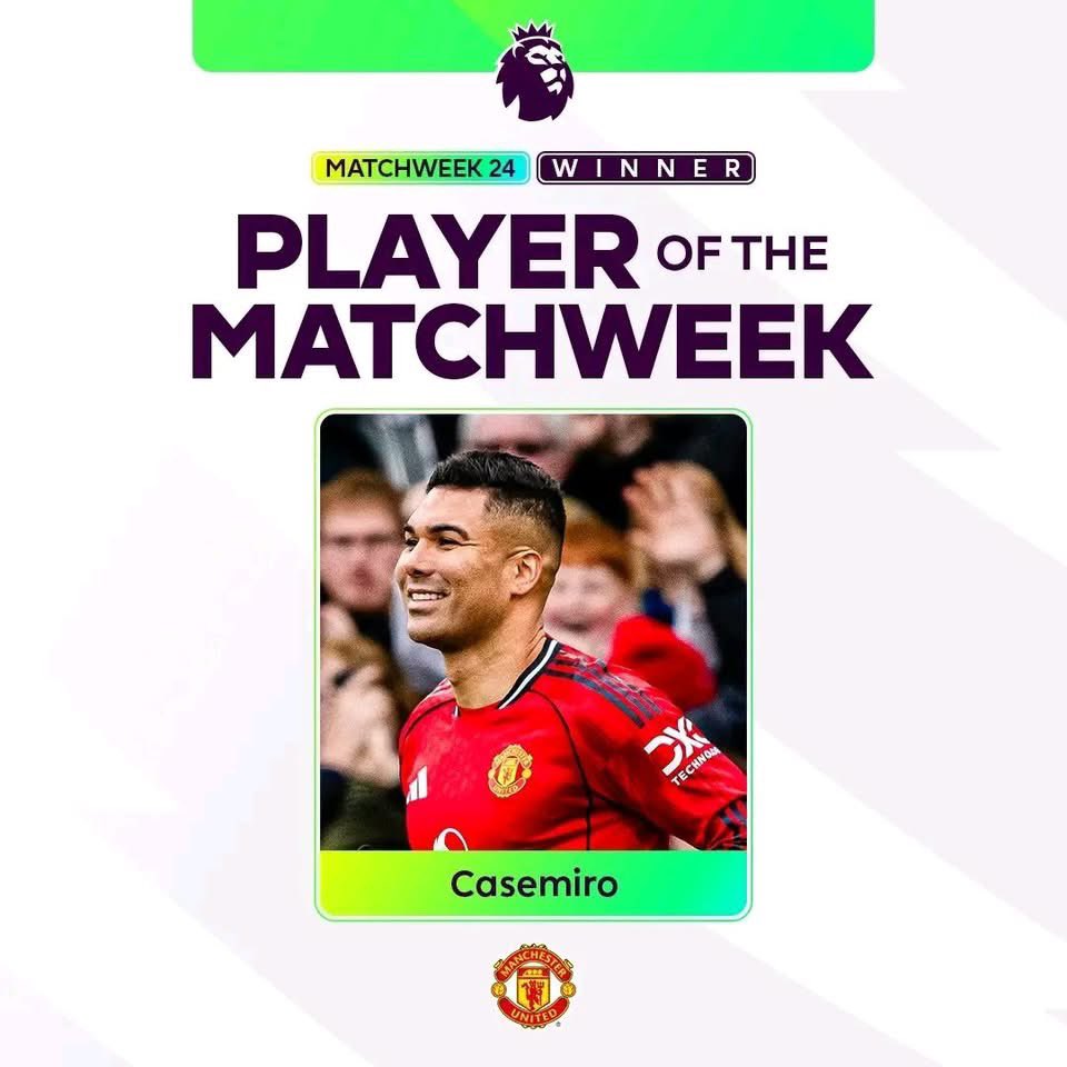 Asem_Ray's tweet image. Casemiro has been voted Premier League player of the week.
Jamie Carragher has been put to shame😂