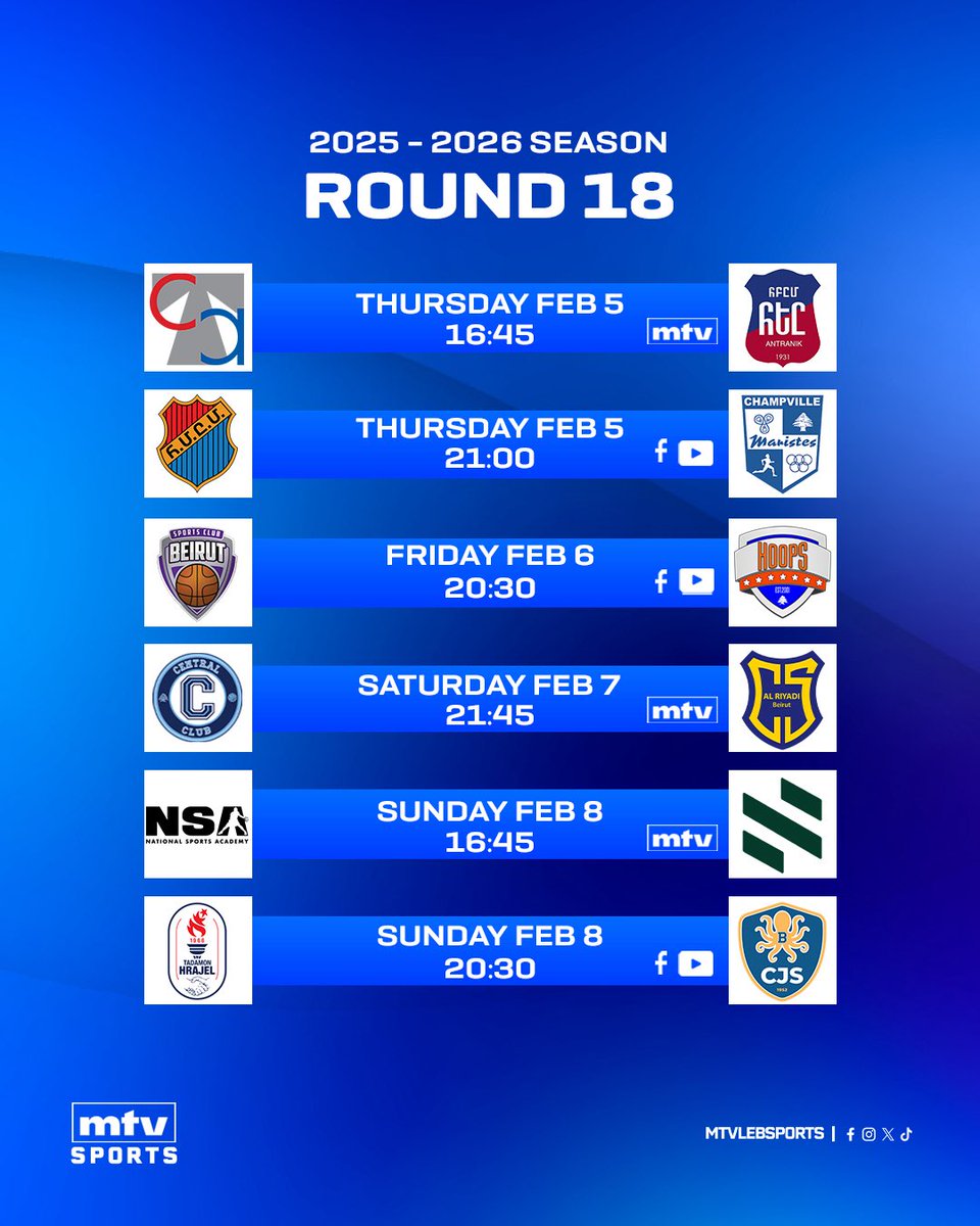 mtvlebsports's tweet photo. #Round18 is coming ⏳
#mtvbasket #mtvsports https://t.co/BtyP2iHWxj