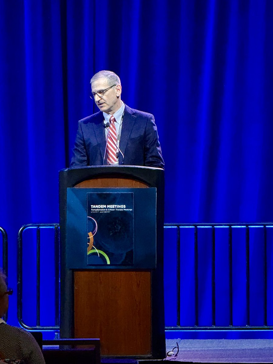 CIBMTR's tweet photo. CIBMTR Chief Scientific Director, Dr. Jeff Auletta delivers the first talk at #Tandem26, “Trends and Challenges in Transplant and Cell Therapy: Preparing for a Rapidly Emerging Future,” as part of our first plenary, the @ASTCT, CIBMTR, and @TheEBMT joint session! https://t.co/YEpw7F0hU1