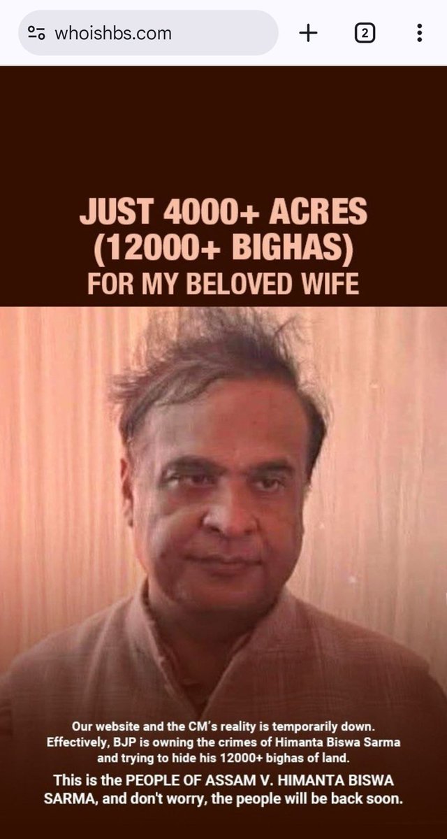 INCKerala's tweet photo. Thanks for the recommendation @BJP4Assam. Loved it!

Shahjahan gifted Tajmahal which is only 42 acres. This is some serious love Himanta BS. 100x more love. https://t.co/d7SHajsNaF