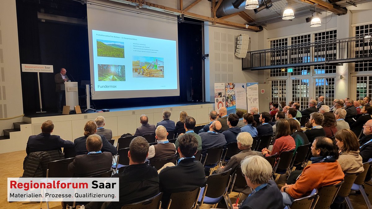 DGM_eV's tweet image. Das 14. Regionalforum Saar 2026 bot spannende Einblicke in lebende &amp;amp; biobasierte Materialien 🌱🔬. Prof. Wilfried Weber und Thomas Graf präsentierten innovative Ansätze für selbstheilende Werkstoffe &amp;amp; nachhaltige Holzprodukte 🌿💡. #MaterialScience #Nachhaltigkeit