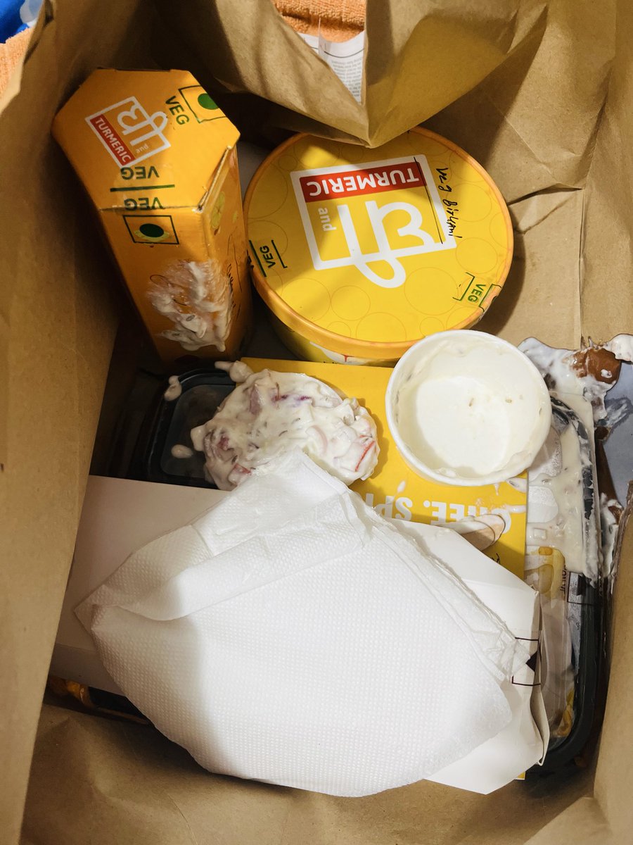 Ankitverma1506's tweet image. Dear Zomato , please see the attached photo of my recent order . The food spilled outside the package, which is unacceptable. I request a full refund or replacement and expect better handling in future deliveries @zomato @zomatocare #worstservice #pathetic #Zomato