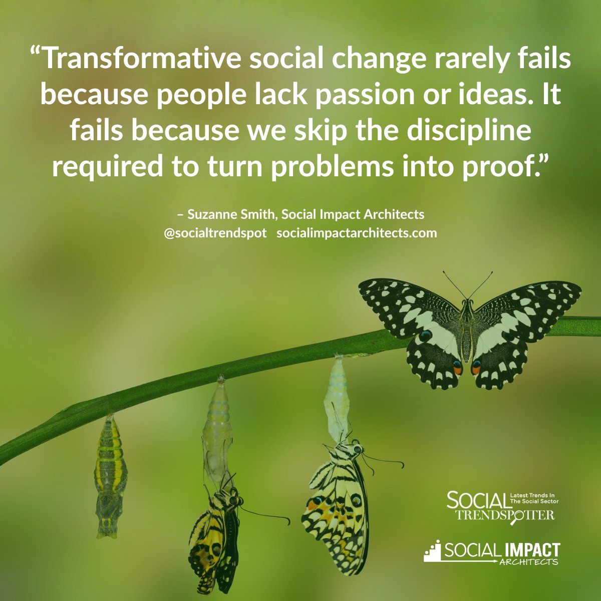 snstexas's tweet image. Innovation is thrilling, but evidence is key! Turning ideas into impact means thinking like a detective, scientist and franchise owner. It's about protecting what works, not just chasing scale. Read more: socialimpactarchitects.com/social-alchemy/ #ScalingImpact #SocialGood #LeanStartup