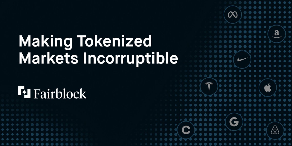 Tokenization is having a moment.

NYSE is building a 24/7 tokenized securities platform. Onchain stocks and ETFs are launching on Ethereum and Solana via <a href="/OndoFinance/">Ondo Finance</a> and <a href="/BackedFi/">Backed</a>.

Confidential execution and auditable settlement = foundation for incorruptible tokenized markets.