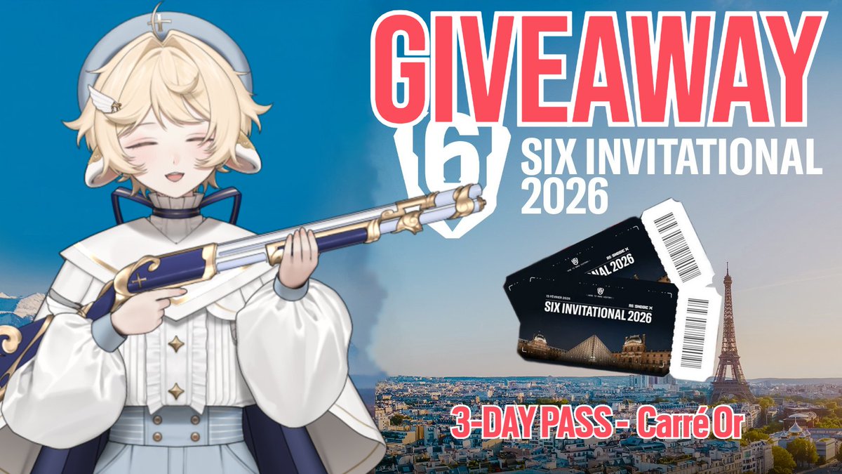 Hello there Rainbow Six Siege fans! SI26 is around the corner and I'll be giving away a 3-day pass ticket to the event! Allons-y!

How to join ⤵️

✧ Follow <a href="/WeissStaria/">Weiss Staria🎐🪽 VTuber</a>
✧ Like ❤️ and Repost 🔁
✧ Comment your favourite Operator

🎟️ Winner will be picked on February 10th (1400