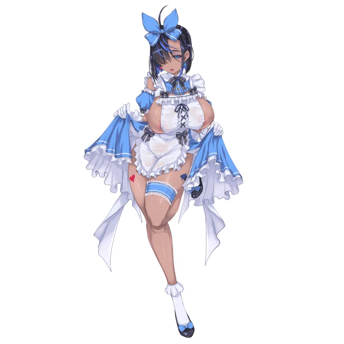 皆さま、お待たせしました! 巨乳ファンタジーバーストにて2月5日より【不思議の国の】ラスウェルが実装されます! 今回のデザインコンセプトはズバリ「大人の国のアリス」、ワンピは胸オープン、真ん中丸見えなサイドスカート 大人の国はいつでも臨戦態勢(意味深)! #巨乳ファンタジーバースト