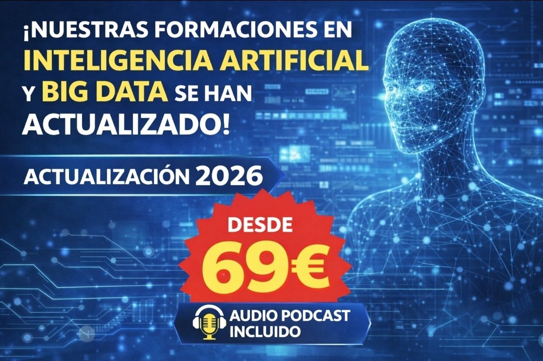 🚀 ¡ACTUALIZACIÓN 2026!
Nuestras formaciones en #INTELIGENCIAARTIFICIAL Y #BIGDATA ya están renovadas
🤖 Aprende hoy la #IA que marcará el futuro
🎧 #podcast incluido para repasar cuando quieras
💻 100% online
Desde 69€‼️
escuelaformativa.com/?s=INTELIGENCI…+