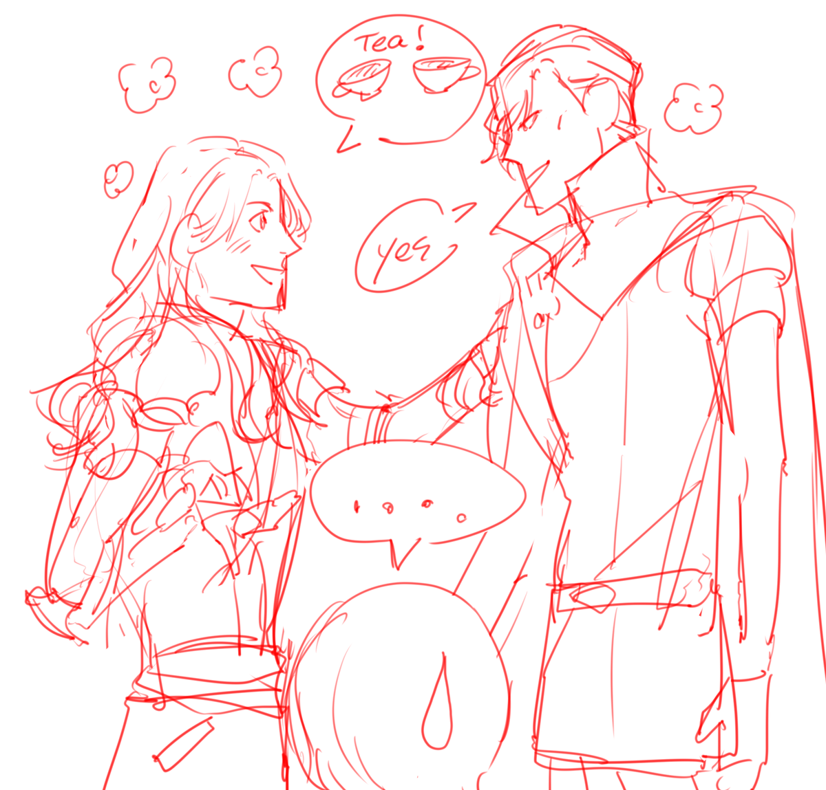 ヒューフェルの支援が好きっていうラクガキ