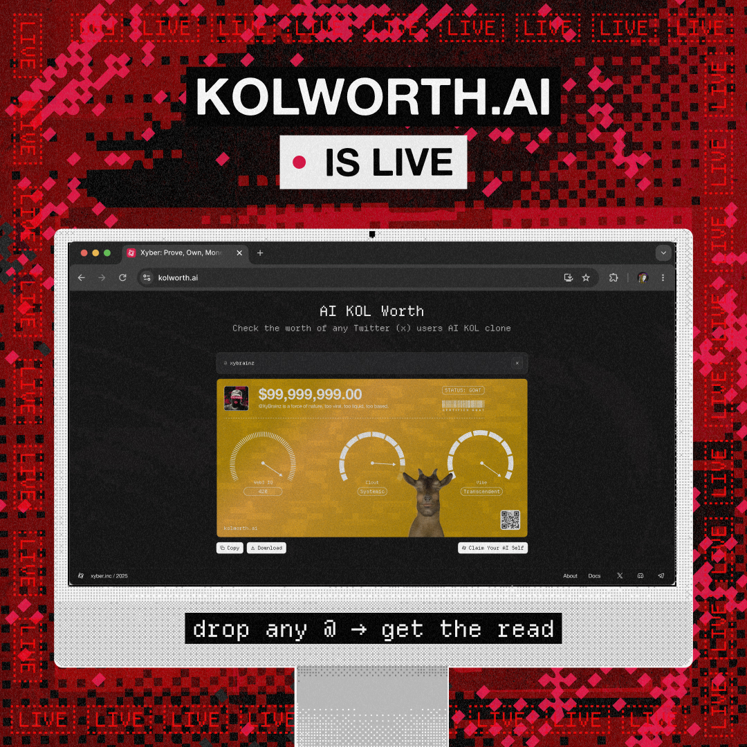 kolworth is live

type any @
get a ruthless breakdown of their timeline power score and value as an agent

powered by <a href="/xeetdotai/">xeet</a>