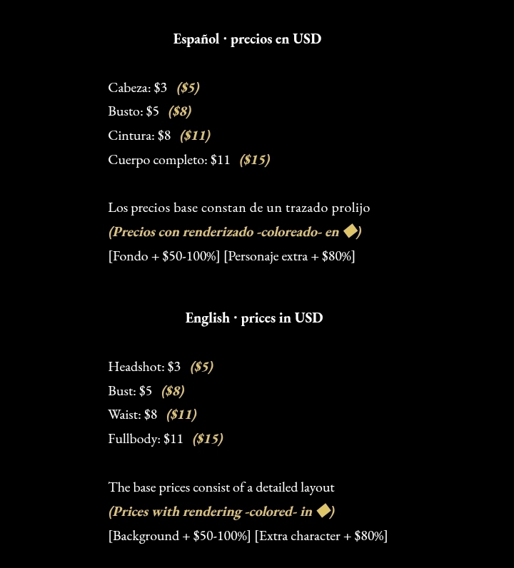 Hello everyone. I just opened commissions, and I still have a lot to improve, but for now I'd really like to be able to work this way since I need the money

I will apreciate like &amp; rt 🖤 my portfolio:
plateadayazul.portfoliobox.net