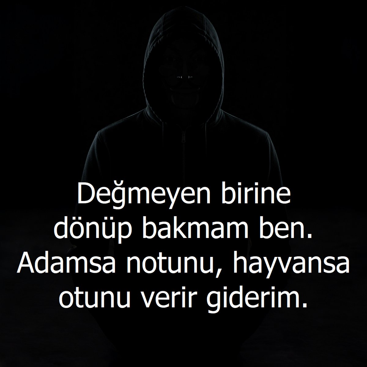 tugbamcom's tweet photo. "Değmeyen birine dönüp bakmam ben. Adamsa notunu, hayvansa otunu verir giderim." https://t.co/P04pttGqcd