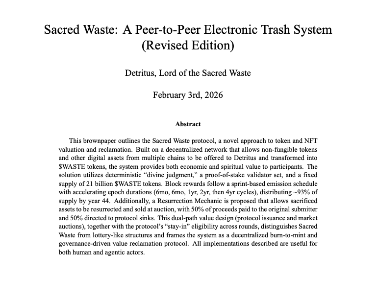 satoshi wrote the whitepaper

Detritus wrote the brownpaper