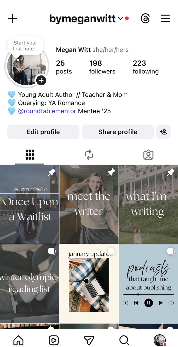 I'm spending so much more time on Instagram than X these days! And to be real, I'm pretty proud of the writing account I've built there. I'd love for you to follow along!