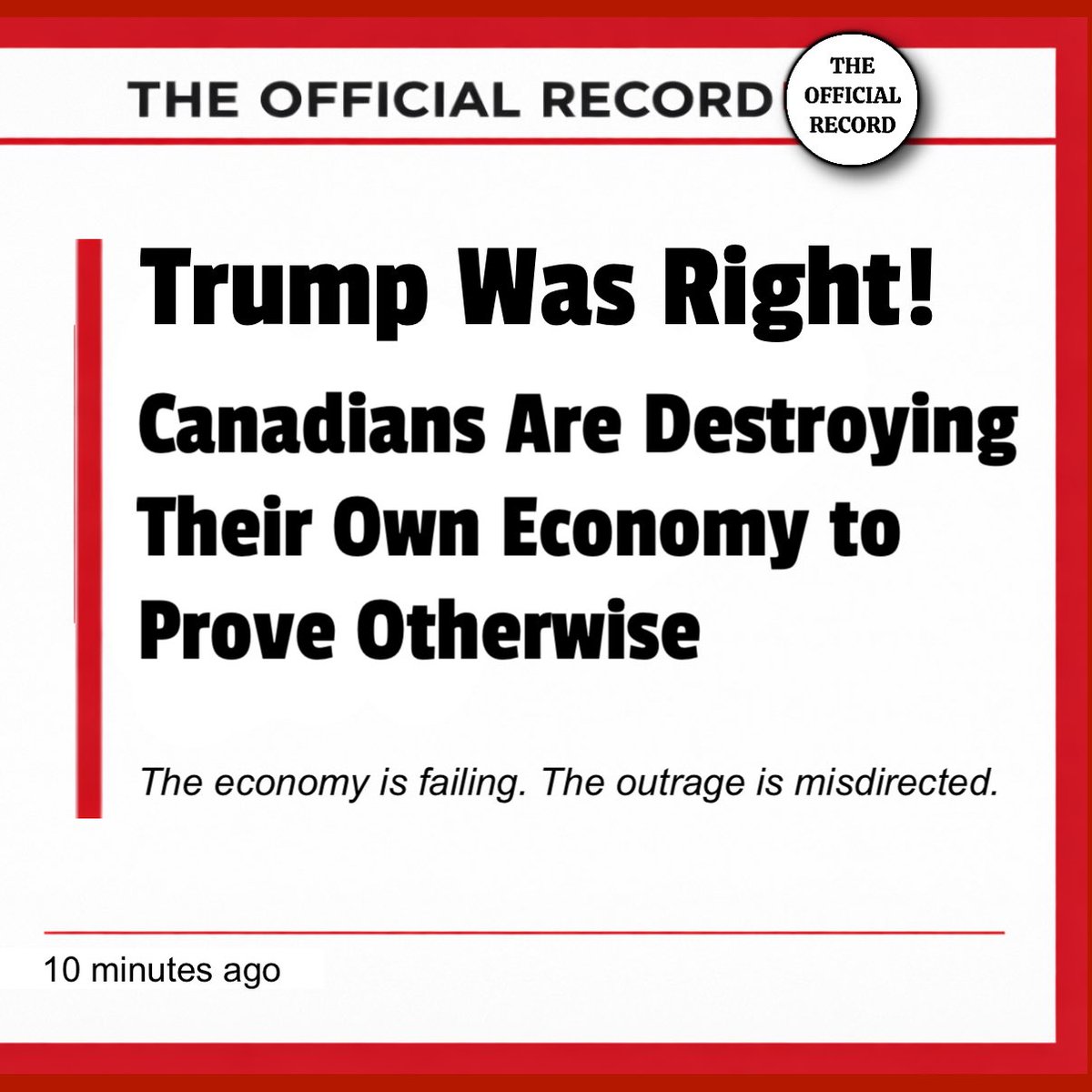 Trump Was Right. 

Canadians Are Destroying Their Own Economy to Prove Otherwise.

GDP per capita down.

Living standards falling.

Denial everywhere.