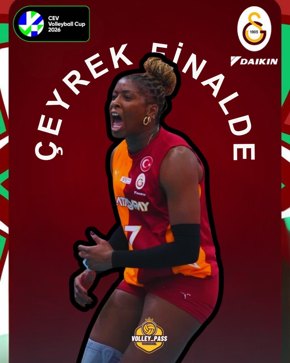 Galatasaray Daikin, Cev kupasında Çeyrek Finale yükseldi