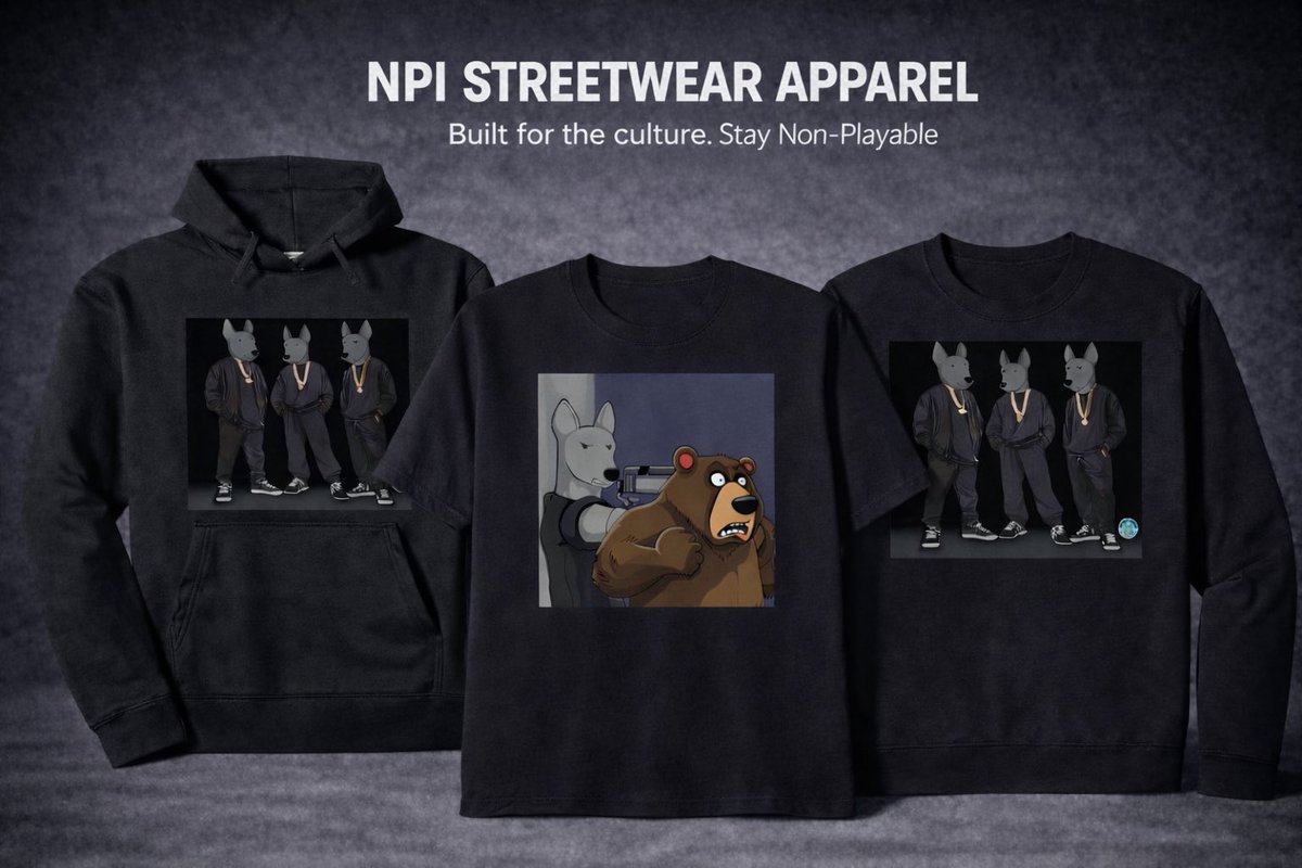 Official_NPI's tweet image. NPI Streetwear Apparel 👕
Dogs With Attitude 🐕 
Built for the Culture.
Stay Non-Playable. 🩶

Available on Amazon. 🛒 📦
Hoodies • Tees • Crewnecks

Get the Drip 🔥
#NPCUniverse #NPC #Streetwear 

USA 🇺🇸 (Dogs With Attitude Apparel)
👕T-Shirt: amazon.com/dp/B0FBWSJ1M5
👕Premium